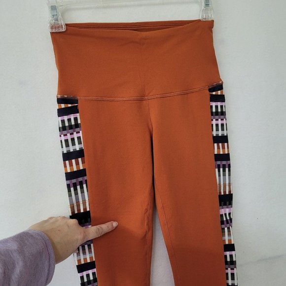 Prana Leggings Womens XS Laye Gingerbread Tivoli Striped Sides‎ Pockets New - Picture 3 of 16
